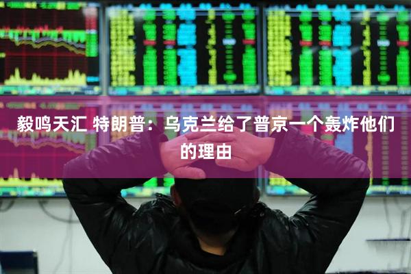 毅鸣天汇 特朗普：乌克兰给了普京一个轰炸他们的理由