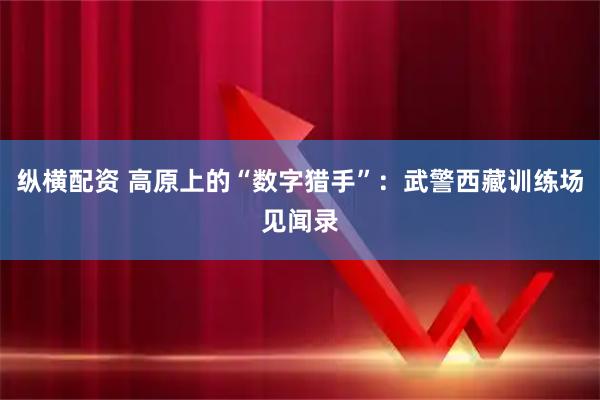 纵横配资 高原上的“数字猎手”：武警西藏训练场见闻录